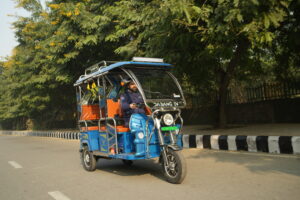 The Future of Transportation: Battery Rickshaw Loading