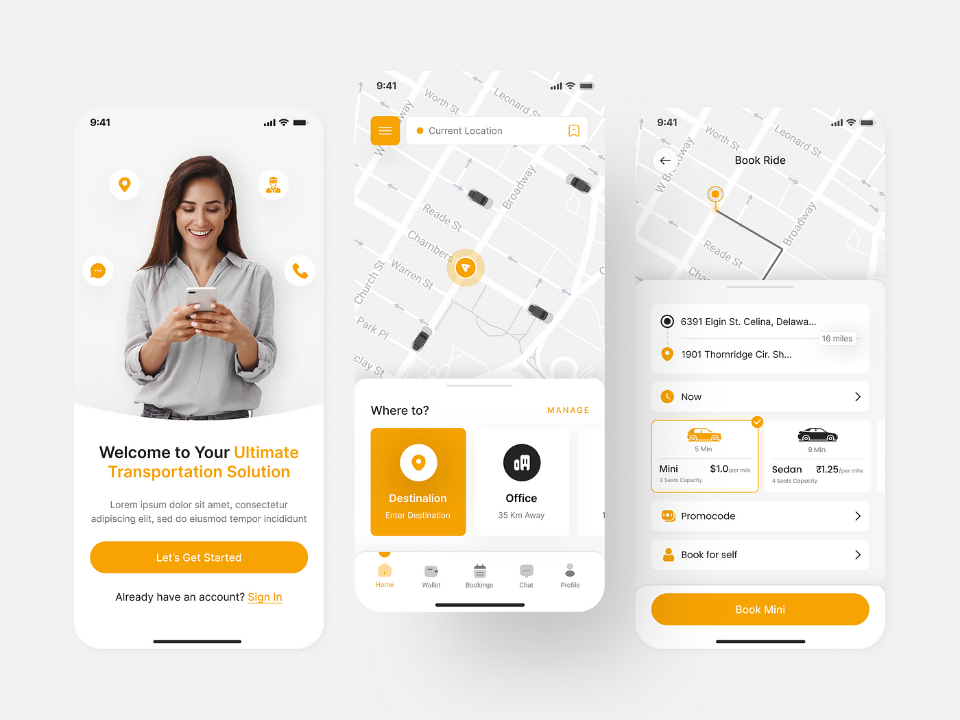 User-Friendly Taxi Booking App UI